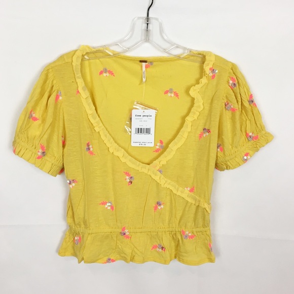 Free People Women's Full Bloom Top Sun Drop S New - Picture 2 of 7